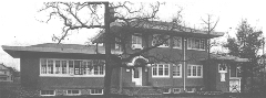 Exterior perspective view, House for H. W. Stricker