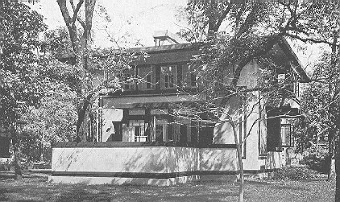 Exterior, front perspective view from street
William S. Drummond residence
Guenzel and Drummond, architects
River Forest, Illinois