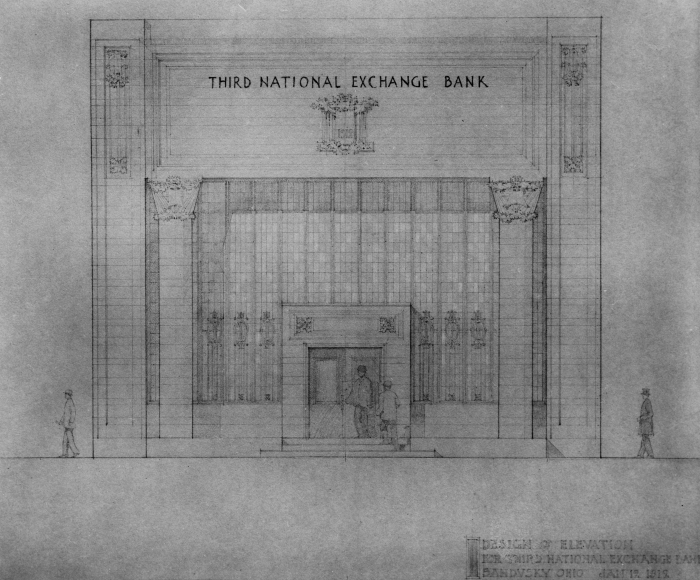 Front elevation
Third National Bank, project
circa 1912