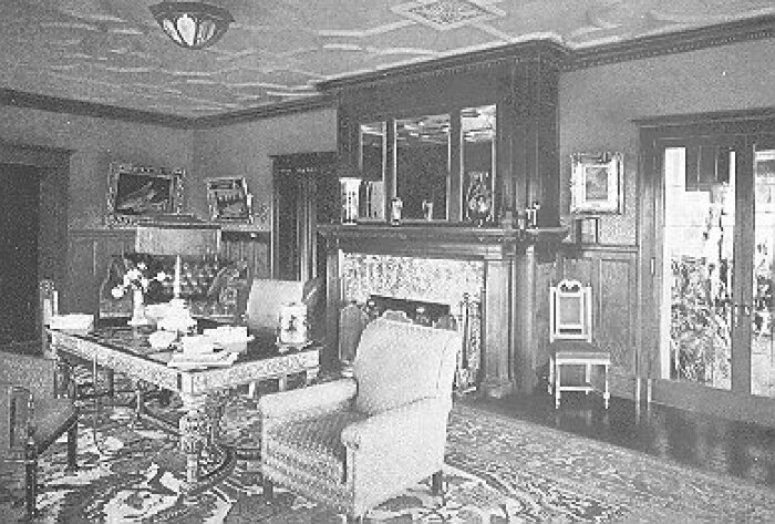 Interior, library
House for Charles Martin
William Channing Whitney, architect
Minneapolis, Minnesota
Interior decoration by John S. Bradstreet & Company
