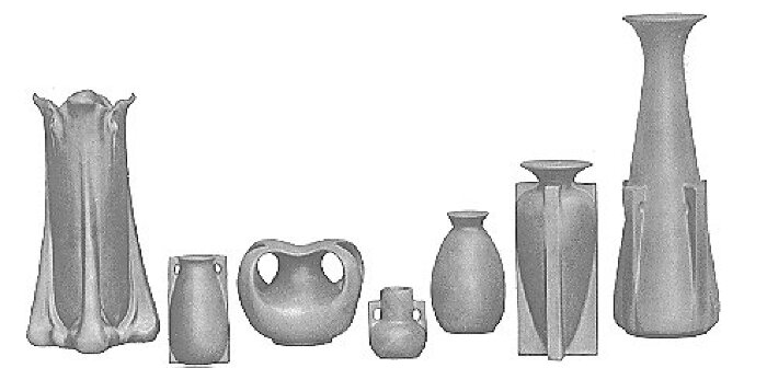 Sample ceramic vases and urns
American Terracotta and Ceramic Company
Teco, Illinois