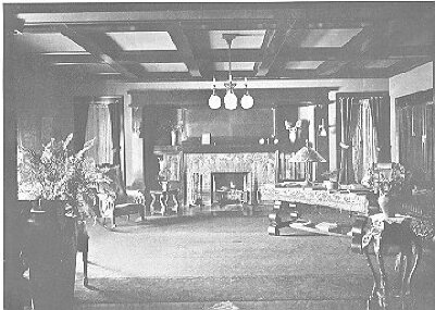 Interior, dining room
House for Samuel J. Hewson
Kees and Colburn, architects
Minneapolis, Minnesota
Interior decoration by John S. Bradstreet & Company;Interior, living room
House for Samuel J. Hewson
Kees and Colburn, architects
Minneapolis, Minnesota
Interior decoration by John S. Bradstreet & Company