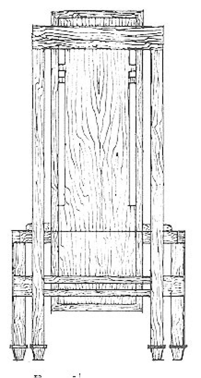Side chair, front elevation
Furniture drawings
House for E. P. Irving
Frank Loyd Wright, architect
Herman V. von Holst, associated architect
Marion Mahony Griffin, associated architect
Decatur, Illinois
