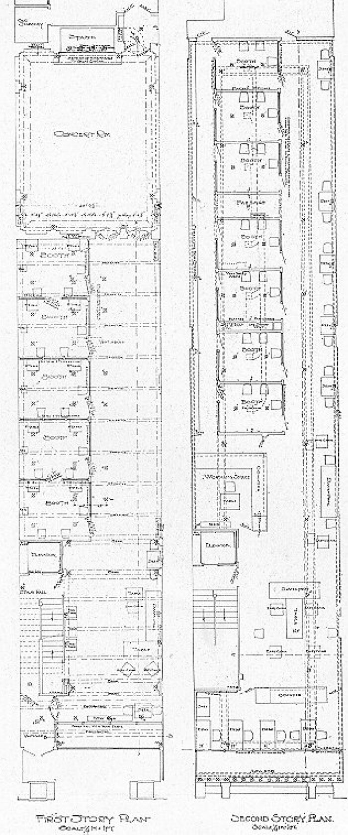 Floor plans
Edison Shop
Purcell, Feick, and Elmslie, architects
Chicago, Illinois
1912