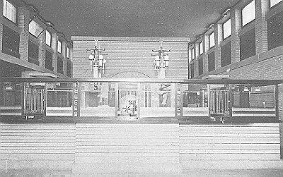 Interior, main banking room
City National Bank
Frank Lloyd Wright, architect
Mason City, Iowa
