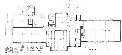 First floor plan
House for H. W. Strickler
Alban and Hausler, architects
St. Paul, Minnesota