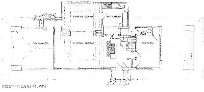 First floor plan
House
Walter Burley Griffin and Marion Mahony Griffin,
architects
Elmhurst, Illinois
