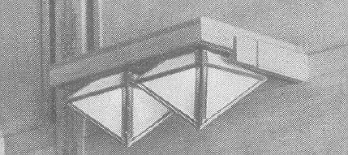 Interior detail, first floor lighting fixture
Edison Shop
Purcell, Feick, and Elmslie, architects
Furnishings and interior elements manufactured by
Niedecken and Wallbridge
Chicago, Illinois
1912