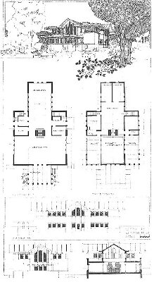 Presentation rendering
Design for the Niles Club
Walter Burley Griffin and Marion Mahony Griffin,
architects
Niles, Michigan
