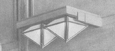 Interior detail, first floor lighting fixture
Edison Shop
Purcell, Feick, and Elmslie, architects
Furnishings and interior elements manufactured by
Niedecken and Wallbridge
Chicago, Illinois
1912