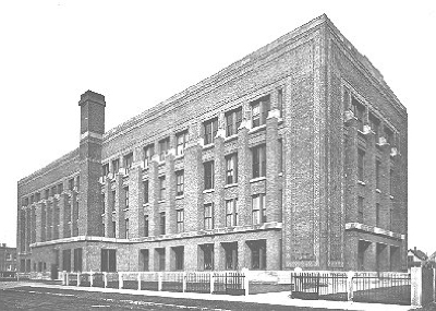 Exterior perspective, rear
Cleveland School Grover
Dwight H. Perkins, architect
Chicago, Illinois