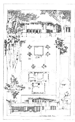 Presentation rendering
House
Walter Burley Griffin and Marion Mahony Griffin,
architects
Kenilworth, Illinois