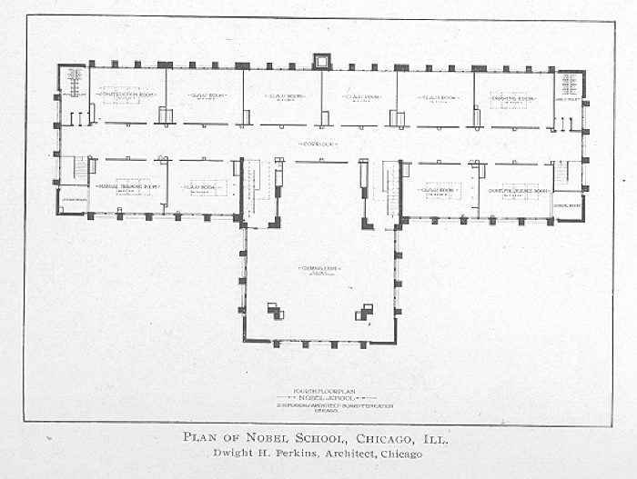 Floor plan
Nobel School
Dwight Perkins, architect
Chicago, Illinois