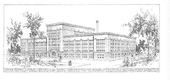 Presentation rendering
Lyman Trumbull Manual Training High School
Dwight Perkins, architect
Chicago, Illinois