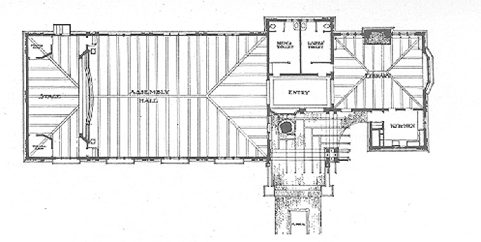 Floor plan
Village Hall
George W. Maher, architect
Kenilworth, Illinois