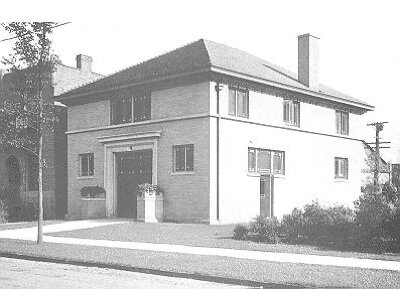 Exterior perspective, garage
House for Julius Rosenwald
Nimmons and Fellows, architects
Chicago, Illinois