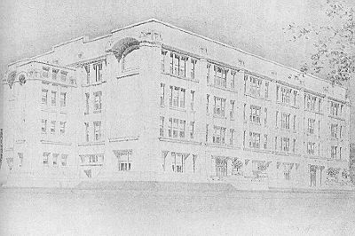 Presentation rendering
School for the Chicago Board of Education
Dwight H. Perkins, architect
Chicago, Illinois