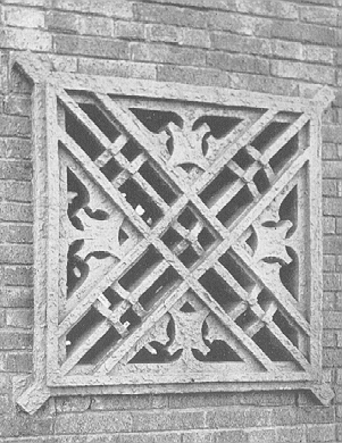 Exterior detail, terracotta louver
People's Savings Bank
Louis H. Sullivan, architect
Cedar Rapids, Iowa