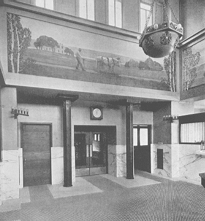Interior, main banking room
People's Savings Bank
Louis H. Sullivan, architect
Cedar Rapids, Iowa