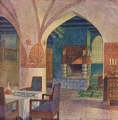 Decoration for a Hall
Gesellius, Lindgren and Saarinen
Helsingfors, Sweden