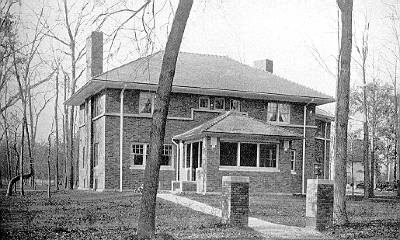 Exterior perspective, front view
House for Burton D. Nichols
Spencer and Powers, architects
Glencoe, Illinois