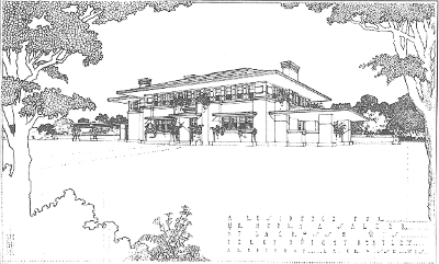 Presentation rendering
House for Henry Salzer
Percy Dwight Bentley, architect
La Crosse, Wisconsin