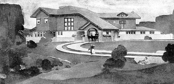 Presentation rendering
House
Richard E. Schmidt, architect
Lake Geneva, Wisconsin