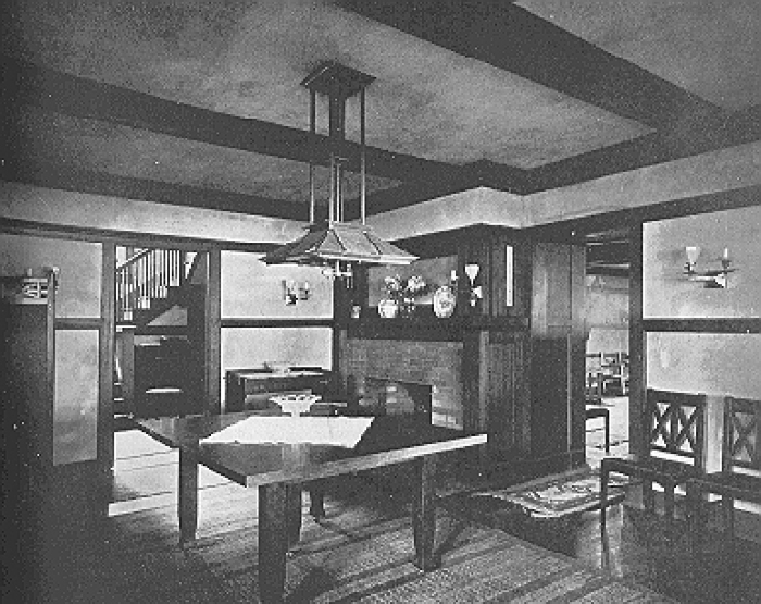 Interior, main house, dining room
Summer house for R. W. Sears
Nimmons and Fellows, architect
Gray's Lake, Illinois