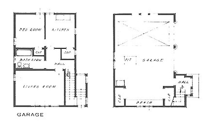 Garage plan
Charles E. White, Jr. residence
Charles E. White, Jr., architect
Oak Park, Illinois