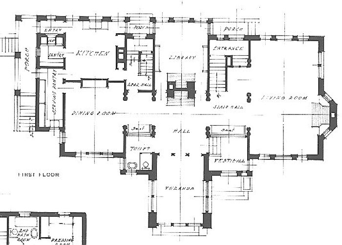 First floor plan
Charles E. White, Jr. residence
Charles E. White, Jr., architect
Oak Park, Illinois