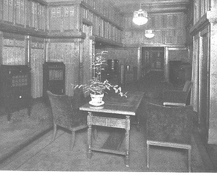 Interior, first floor looking toward concert room
Edison Shop
Niedecken and Wallbridge, interior designers
Detroit, Michigan