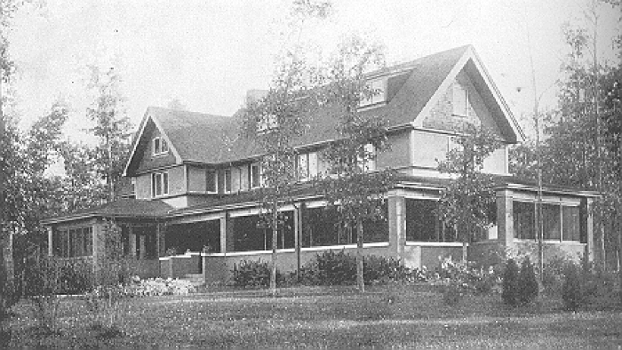 Exterior perspective, main house
Summer house for R. W. Sears
Nimmons and Fellows, architect
Gray's Lake, Illinois