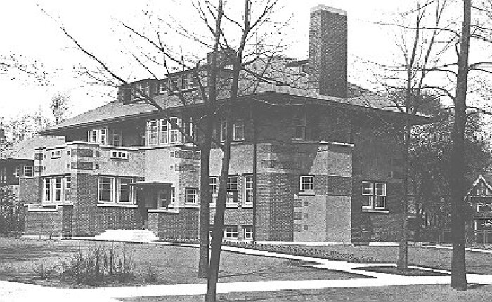 Exterior, perspective view
Charles E. White, Jr. residence
Charles E. White, Jr., architect
Oak Park, Illinois