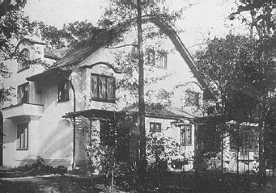 Exterior perspective, side view
House for F. N. Corwin
George W. Maher, architect
Kenilworth, Illinois