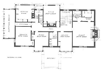 Second floor plan
Charles E. White, Jr. residence
Charles E. White, Jr., architect
Oak Park, Illinois