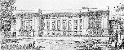 Presentation rendering
Design for German Embassy Building
Guenzel and Drummond, architects