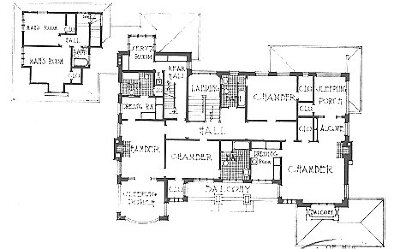 Second floor plan
Claude Seymour residence
George W. Maher, architect
Chicago, Illinois