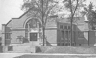 Exterior, front perspective view
Maywood Methodist Episcopal Church
Guenzel and Drummond, architects
Maywood, Illinois