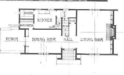 Second floor plan
House for Henry W. Shultz
George W. Maher, architect
Kenilworth, Illinois;First floor plan
House for Henry W. Schulz
George W. Maher, architect
Kenilworth, Illinois