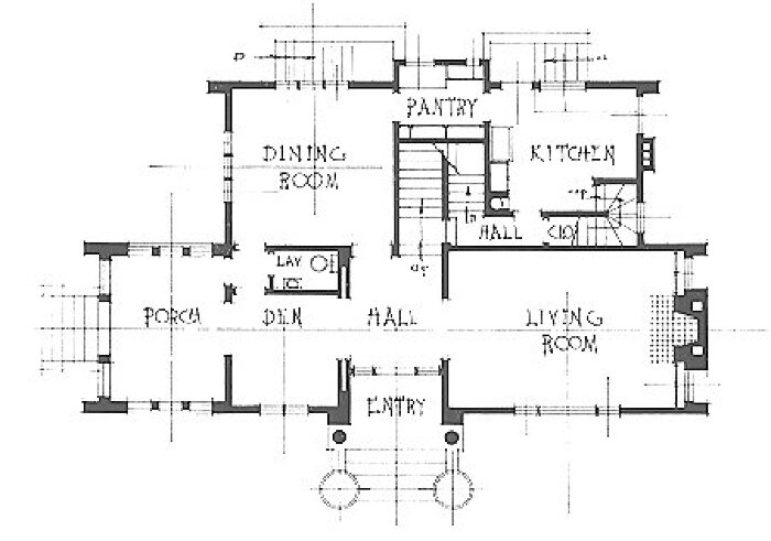 First floor plan
J. H. Hager residence
George W. Maher, architect
Waukon, Iowa