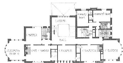 Second floor plan
J. Hall Taylor residence
George W. Maher, architect
Oak Park, Illinois