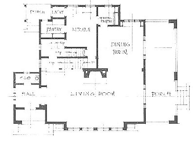 First floor plan
House for S. H. Bingham
George W. Maher, architect
Highland Park, Illinois