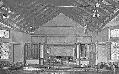 Interior, auditorium
Maywood Methodist Episcopal Church
Guenzel and Drummond, architects
Maywood, Illinois