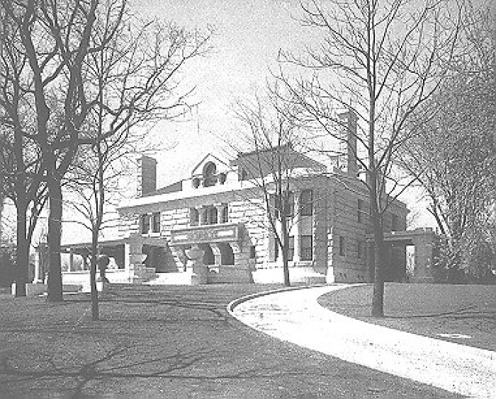 Exterior, perspective view
House for James A. Patten
George W. Maher, architect
Evanston, Illinois