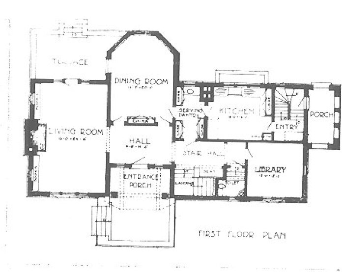 First floor plan
O. J. Hager residence
Spencer and Powers, architects
Chicago, Illinois