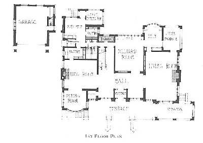 First floor plan
Claude Seymour residence
George W. Maher, architect
Chicago, Illinois