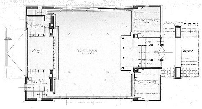 Floor plan
River Forest Women's Club
Guenzel and Drummond, architects
River Forest, Illinois