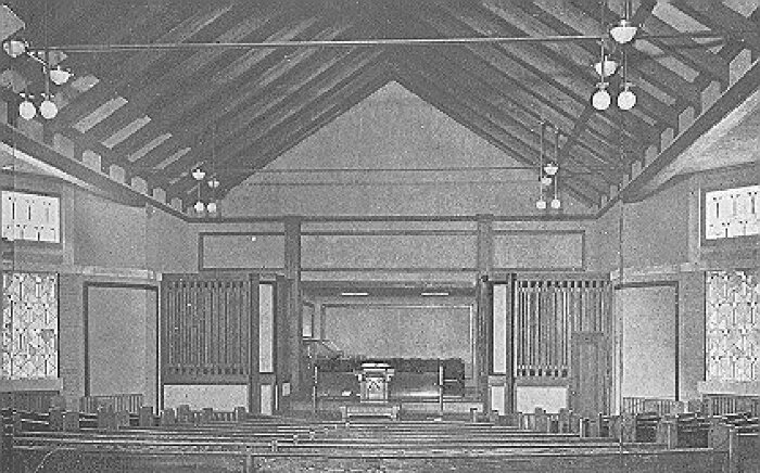 Interior, auditorium
Maywood Methodist Episcopal Church
Guenzel and Drummond, architects
Maywood, Illinois